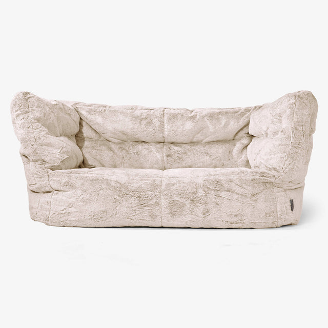 Albert 2-sits Saccosäcksoffa 2.0 - Fuskkaninpäls Gyllenbrun 01