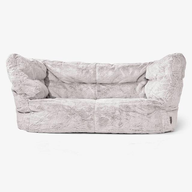 Albert 2-sits Saccosäcksoffa 2.0 - Fuskkaninpäls Ljusgrå 01