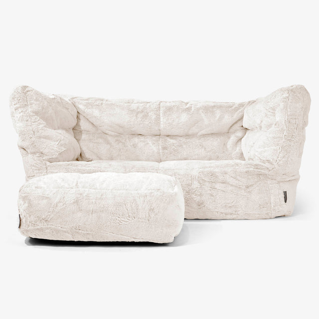 Albert 2-sits Saccosäcksoffa 2.0 - Fuskkaninpäls Vit 02