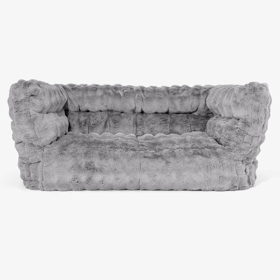 Albert 2-sits Saccosäcksoffa 2.0 - Fuskpäls Bubble Grå 01