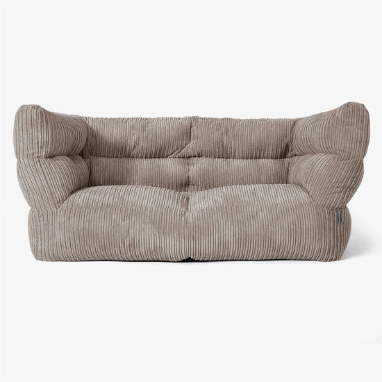 Albert 2-sits Saccosäcksoffa 2.0 - Klassisk Manchestertyg Duvgrå 01
