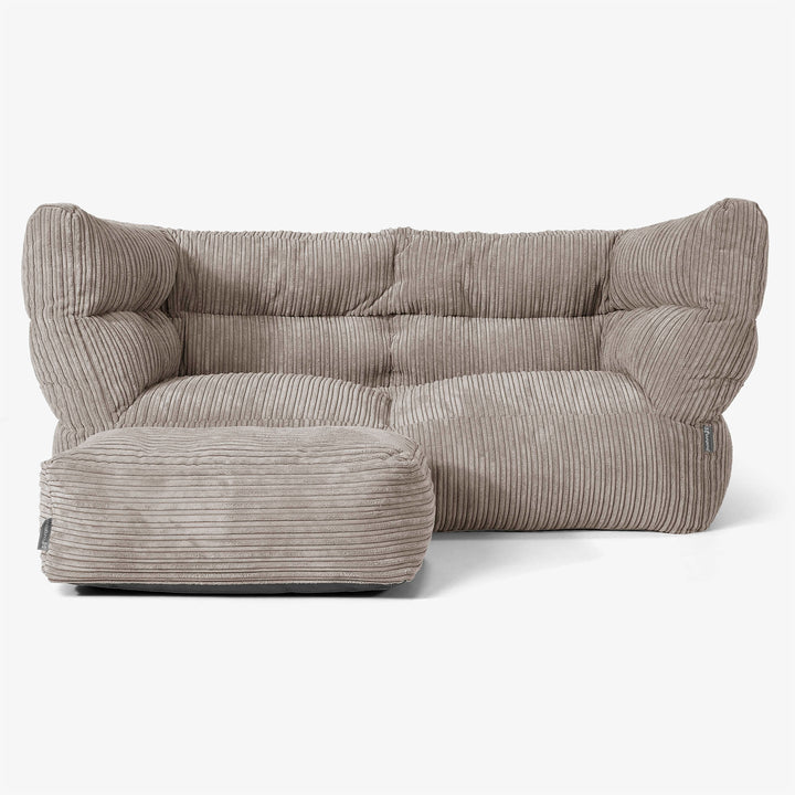 Albert 2-sits Saccosäcksoffa 2.0 - Klassisk Manchestertyg Duvgrå 02