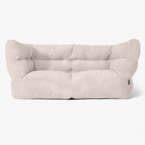 Albert 2-sits Saccosäcksoffa 2.0 - Klassisk Manchestertyg Elfenbensvit