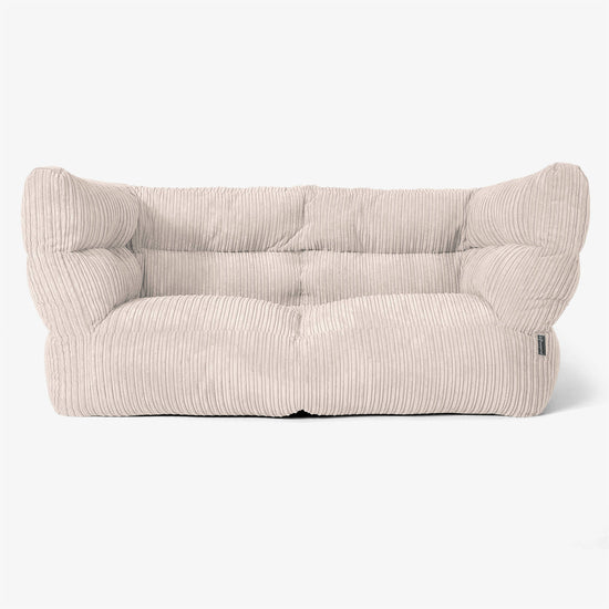 Albert 2-sits Saccosäcksoffa 2.0 - Klassisk Manchestertyg Elfenbensvit 01