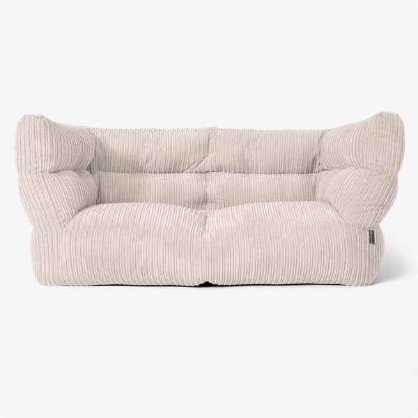 Albert 2-sits Saccosäcksoffa 2.0 - Klassisk Manchestertyg Elfenbensvit 01
