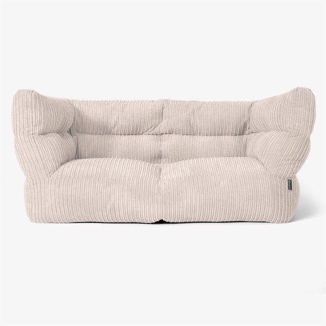 Albert 2-sits Saccosäcksoffa 2.0 - Klassisk Manchestertyg Elfenbensvit 01