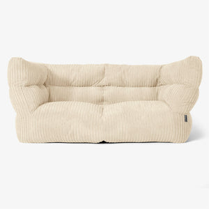 Albert 2-sits Saccosäcksoffa 2.0 - Klassisk Manchestertyg Gräddvit