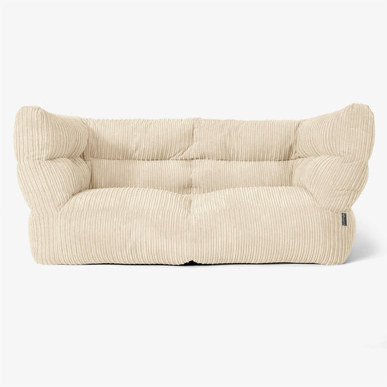 Albert 2-sits Saccosäcksoffa 2.0 - Klassisk Manchestertyg Gräddvit 01