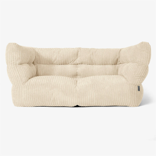 Albert 2-sits Saccosäcksoffa 2.0 - Klassisk Manchestertyg Gräddvit 01