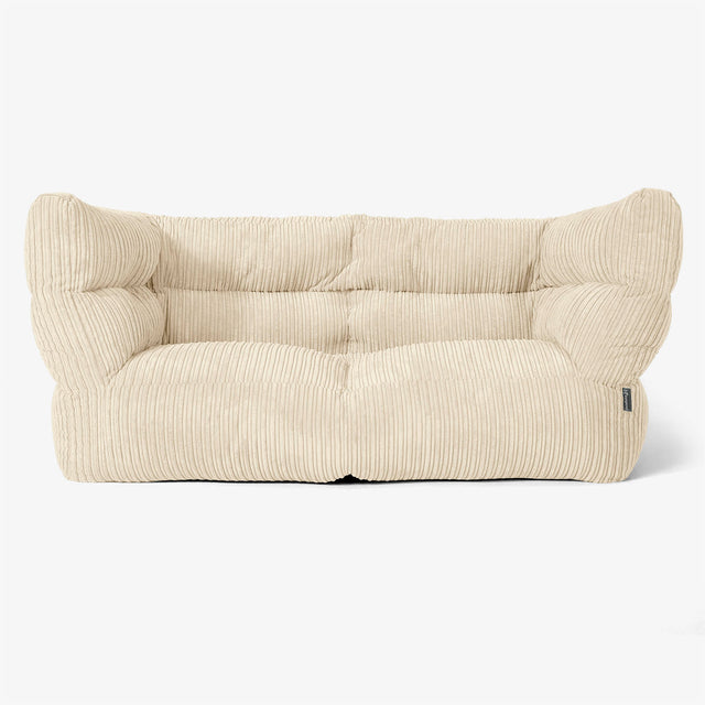 Albert 2-sits Saccosäcksoffa 2.0 - Klassisk Manchestertyg Gräddvit 01