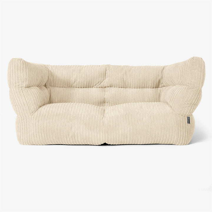 Albert 2-sits Saccosäcksoffa 2.0 - Klassisk Manchestertyg Gräddvit 01