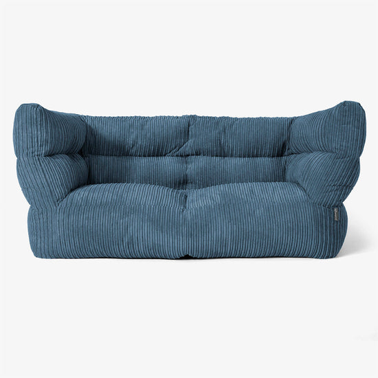 Albert 2-sits Saccosäcksoffa 2.0 - Klassisk Manchestertyg Marinblå 01