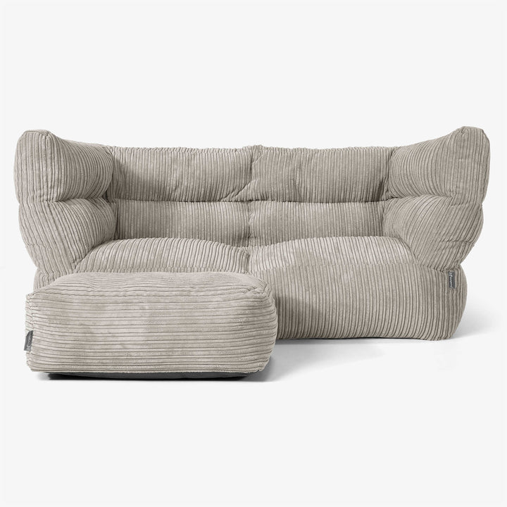 Albert 2-sits Saccosäcksoffa 2.0 - Klassisk Manchestertyg Minkbrun 02