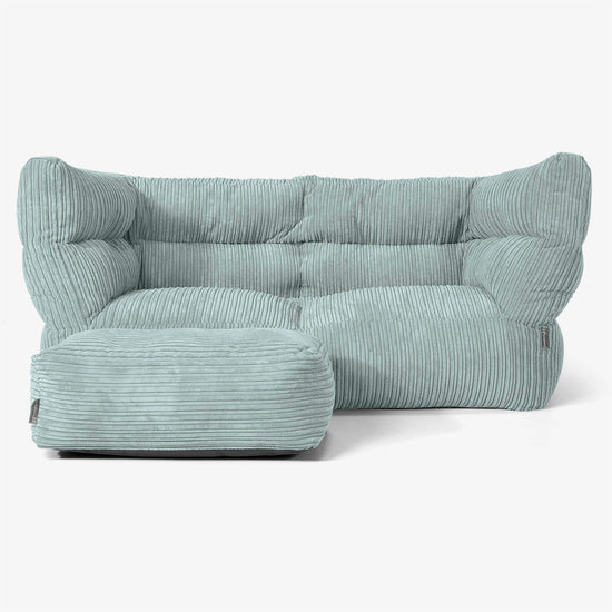 Albert 2-sits Saccosäcksoffa 2.0 - Klassisk Manchestertyg Mintgrön 02