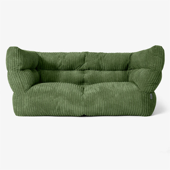 Albert 2-sits Saccosäcksoffa 2.0 - Klassisk Manchestertyg Skogsgrön 01