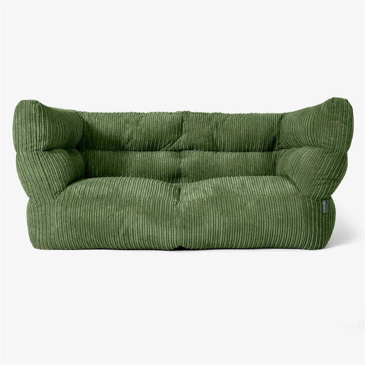 Albert 2-sits Saccosäcksoffa 2.0 - Klassisk Manchestertyg Skogsgrön 01