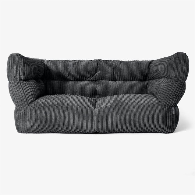 Albert 2-sits Saccosäcksoffa 2.0 - Klassisk Manchestertyg Svart 01