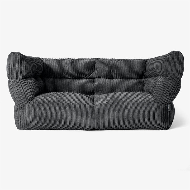 Albert 2-sits Saccosäcksoffa 2.0 - Klassisk Manchestertyg Svart 01