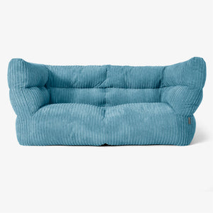 Albert 2-sits Saccosäcksoffa 2.0 - Klassisk Manchestertyg Turkos