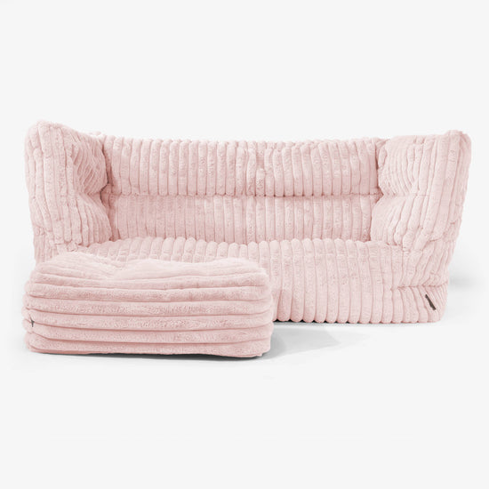 Albert 2-sits Saccosäcksoffa 2.0 - Ultraplyschmanchestertyg Gammelrosa 02