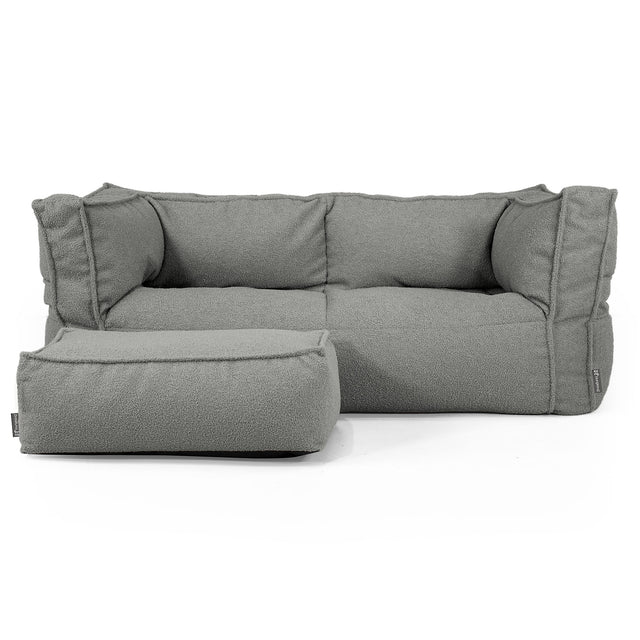 Albert 2-sits Saccosäcksoffa - Boucle Grå