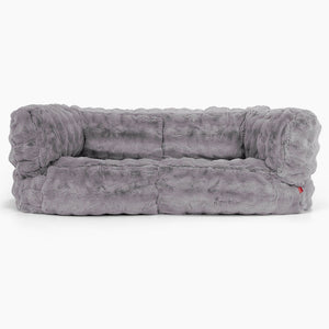 Albert 2-sits Saccosäcksoffa - Fuskpäls Bubble Grå