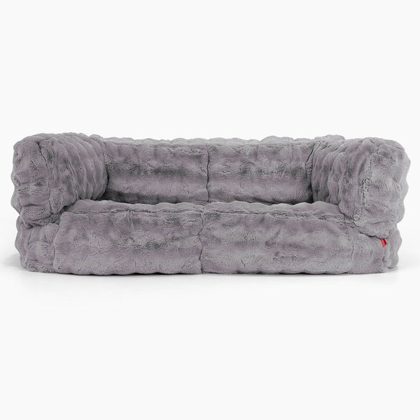Albert 2-sits Saccosäcksoffa - Fuskpäls Bubble Grå 01