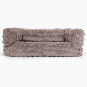 Albert 2-sits Saccosäcksoffa - Fuskpäls Bubble Minkbrun