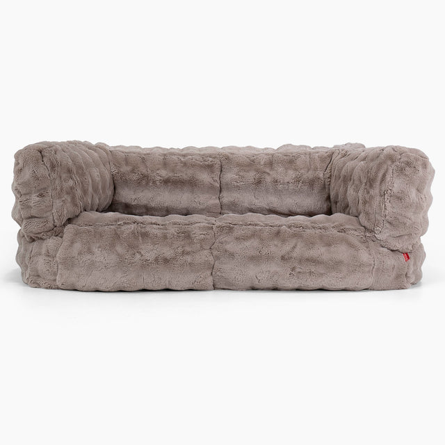 Albert 2-sits Saccosäcksoffa - Fuskpäls Bubble Minkbrun 01