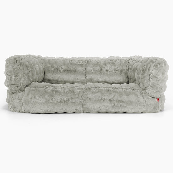 Albert 2-sits Saccosäcksoffa - Fuskpäls Bubble Salviagrön 01