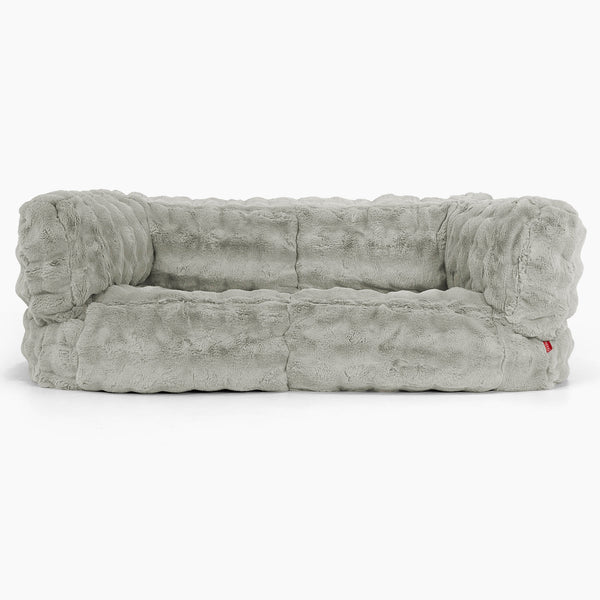 Albert 2-sits Saccosäcksoffa - Fuskpäls Bubble Salviagrön 01