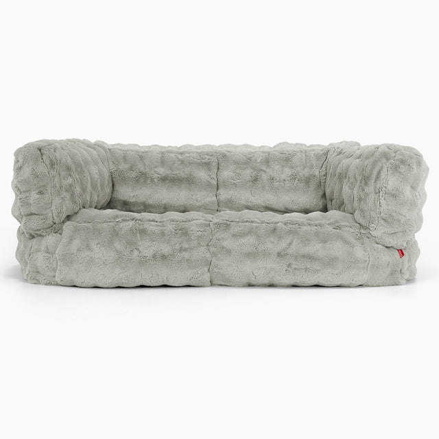 Albert 2-sits Saccosäcksoffa - Fuskpäls Bubble Salviagrön 01