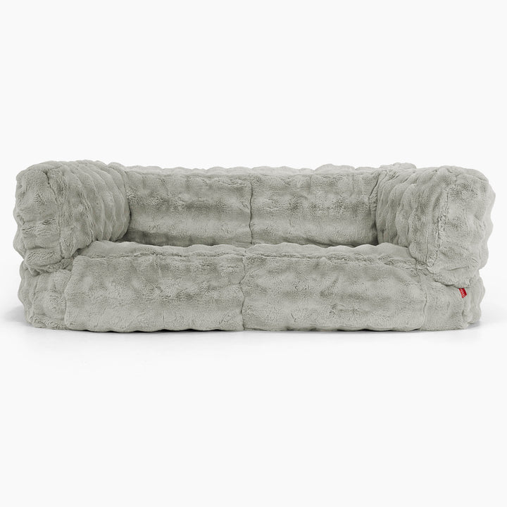 Albert 2-sits Saccosäcksoffa - Fuskpäls Bubble Salviagrön 01