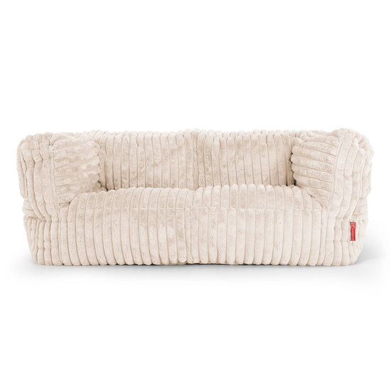 Albert 2-sits Saccosäcksoffa - Ultraplyschmanchestertyg Gräddvit 01