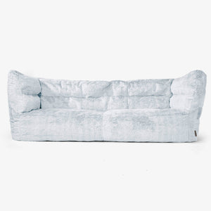 Albert 3-sits Saccosäcksoffa 2.0 - Fuskkaninpäls Gammelblå