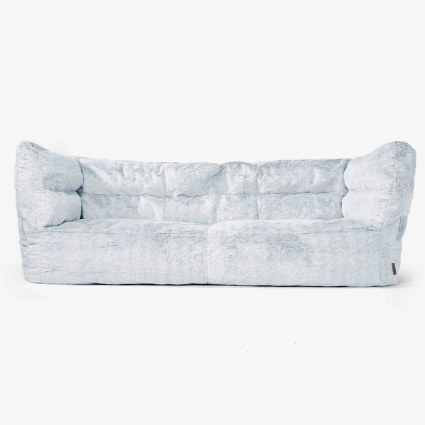Albert 3-sits Saccosäcksoffa 2.0 - Fuskkaninpäls Gammelblå 01