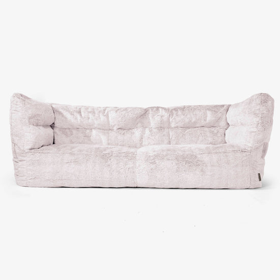 Albert 3-sits Saccosäcksoffa 2.0 - Fuskkaninpäls Gammelrosa 01