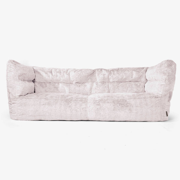 Albert 3-sits Saccosäcksoffa 2.0 - Fuskkaninpäls Gammelrosa 01