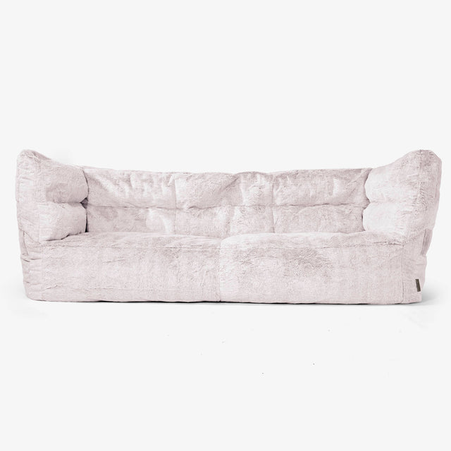 Albert 3-sits Saccosäcksoffa 2.0 - Fuskkaninpäls Gammelrosa 01