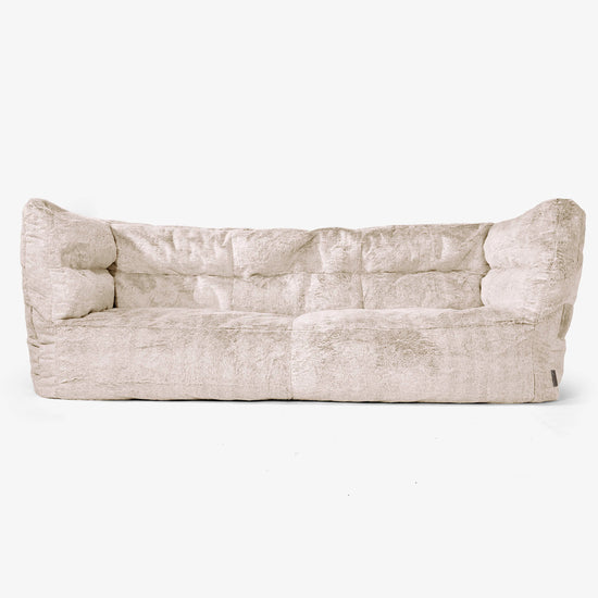 Albert 3-sits Saccosäcksoffa 2.0 - Fuskkaninpäls Gyllenbrun 01