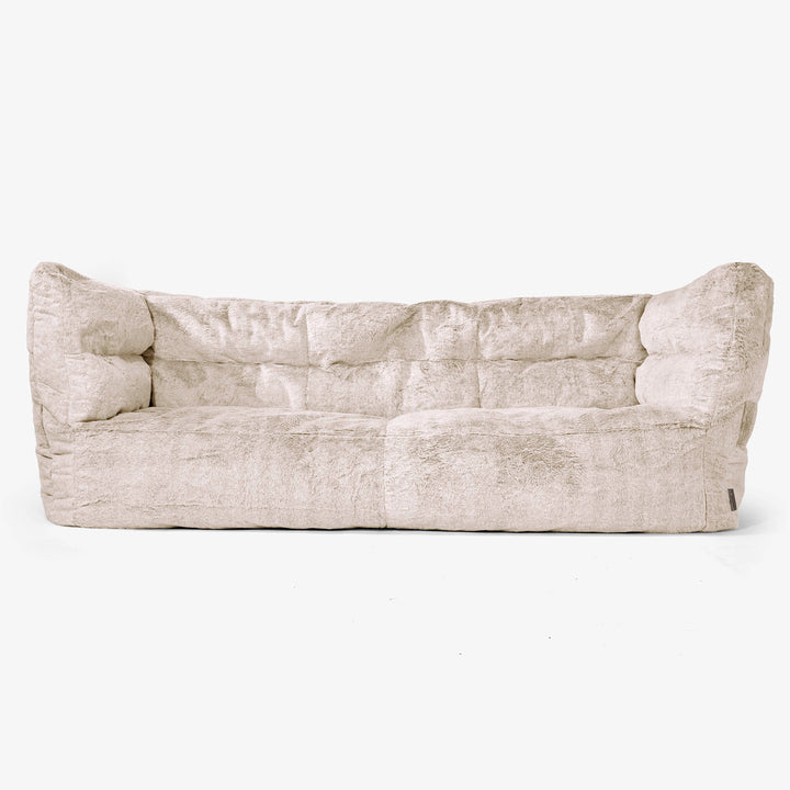 Albert 3-sits Saccosäcksoffa 2.0 - Fuskkaninpäls Gyllenbrun 01