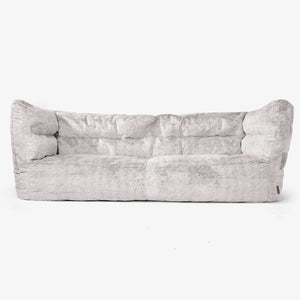 Albert 3-sits Saccosäcksoffa 2.0 - Fuskkaninpäls Ljusgrå
