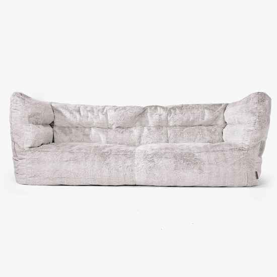 Albert 3-sits Saccosäcksoffa 2.0 - Fuskkaninpäls Ljusgrå 01