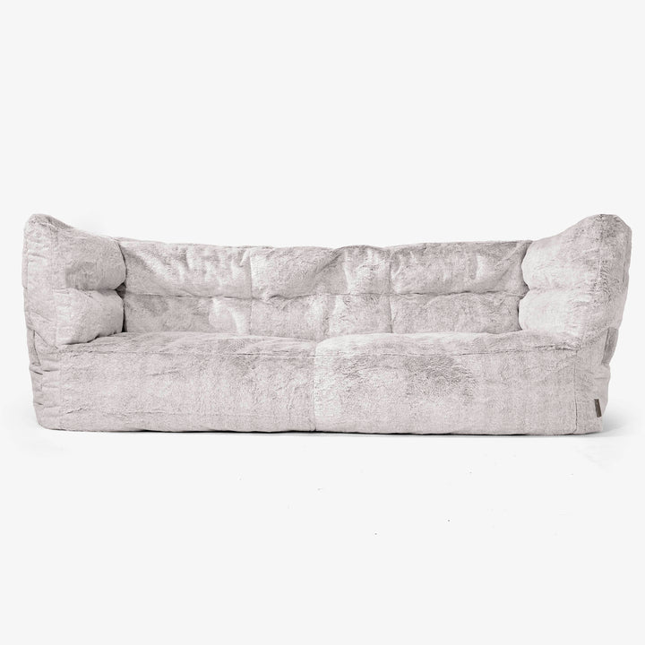 Albert 3-sits Saccosäcksoffa 2.0 - Fuskkaninpäls Ljusgrå 01