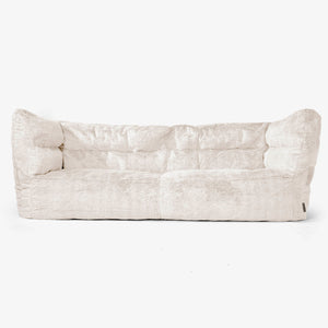 Albert 3-sits Saccosäcksoffa 2.0 - Fuskkaninpäls Vit