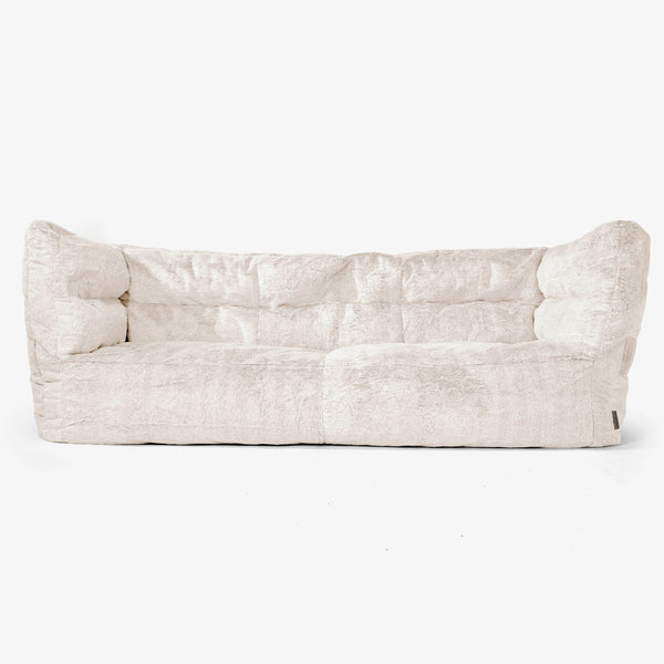Albert 3-sits Saccosäcksoffa 2.0 - Fuskkaninpäls Vit 01