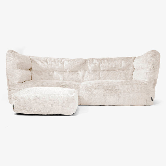 Albert 3-sits Saccosäcksoffa 2.0 - Fuskkaninpäls Vit 02