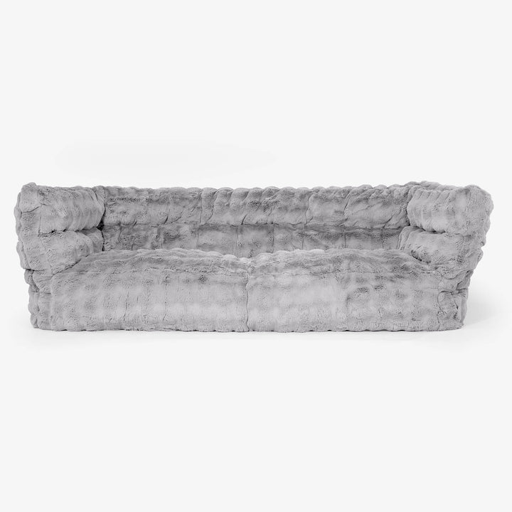 Albert 3-sits Saccosäcksoffa 2.0 - Fuskpäls Bubble Grå 01