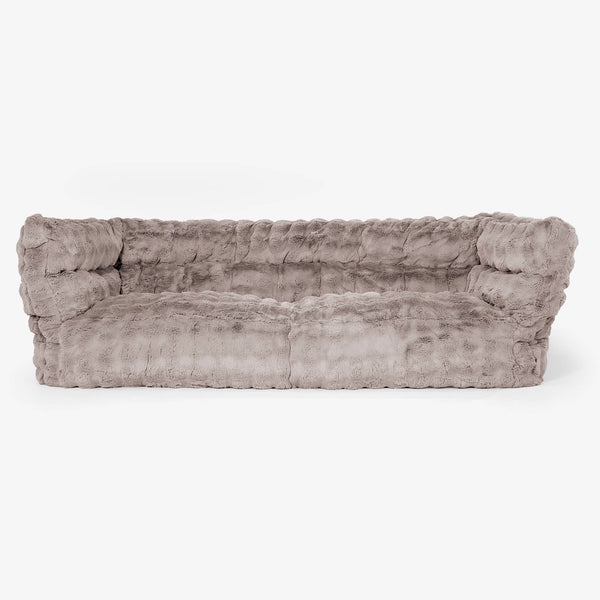 Albert 3-sits Saccosäcksoffa 2.0 - Fuskpäls Bubble Minkbrun 01