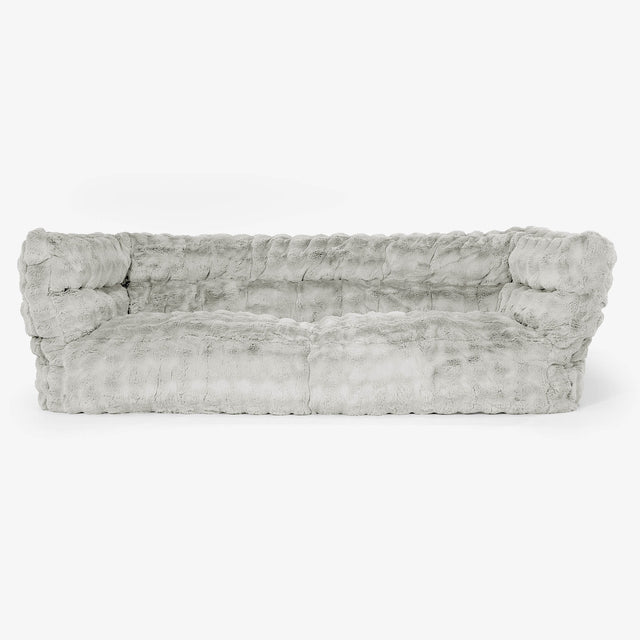 Albert 3-sits Saccosäcksoffa 2.0 - Fuskpäls Bubble Salviagrön 01